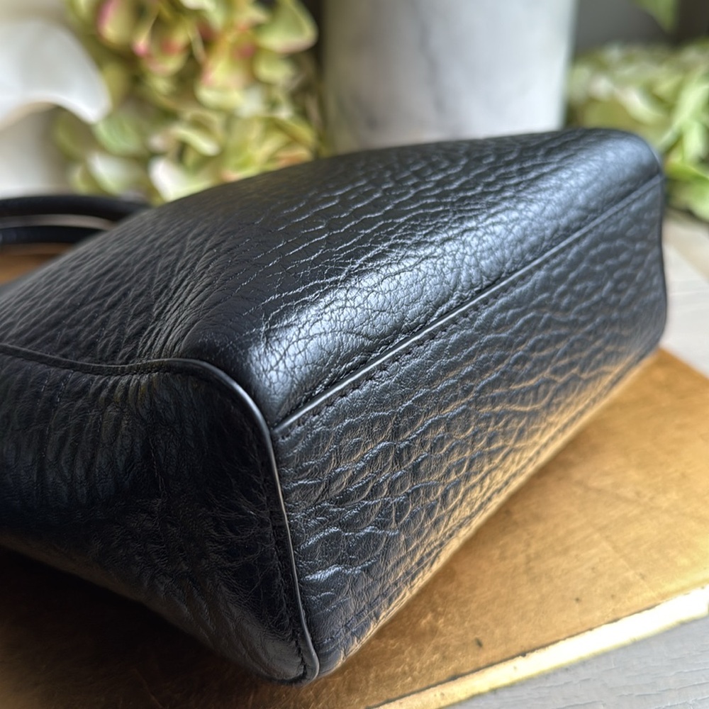 Rebecca Minkoff Chain Top Handle Tote in Pebbled Black Leather - Picture 7 of 16